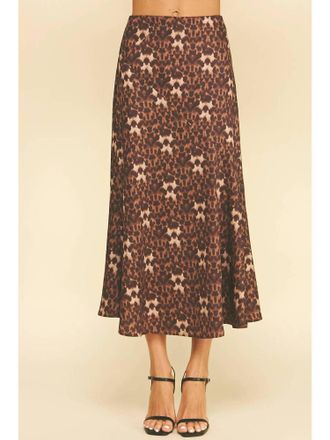 Pinch Design Selena Midi Skirt In Leopard