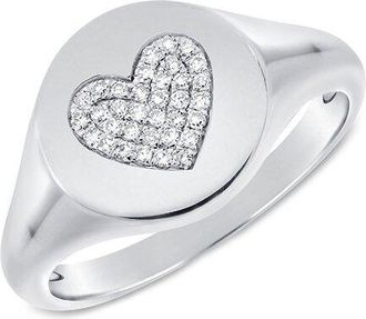 Sabrina Designs 14K 0.11 Ct. Tw. Diamond Signet Ring