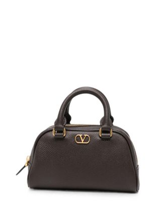 Valentino Garavani Brown VLogo Signature Mini Duffle Bag