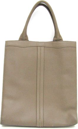 Valextra Ecru Leather Tote Bag (Pre-Owned)