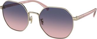 Coach HC7147 CH556 Asian Fit 9005I6 Womens Sunglasses Gold Size 56