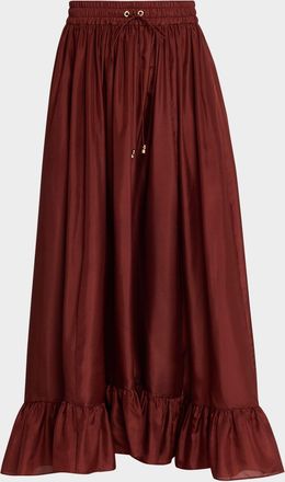 Zimmermann Aster Silk Maxi Skirt