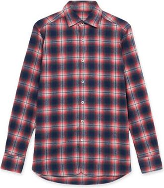 Fortela Check Flannel Shirt in Red at Nordstrom, Size Xx-Large Eu