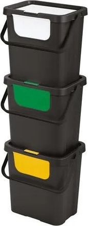 Tontarelli Conjunto De Cubos De Basura De Reciclaje Selectivo Multicolor Tontarelli