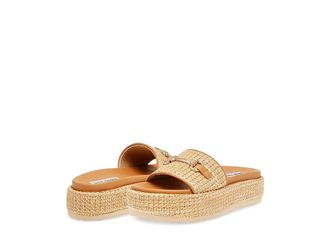 Steve Madden Kayley Womens Sandals Natural Raffia : 9.5 M, Leather