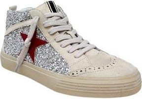 Shushop Paulina Low Top Sneaker in Silver Glitter at Nordstrom Rack, Size 7.5