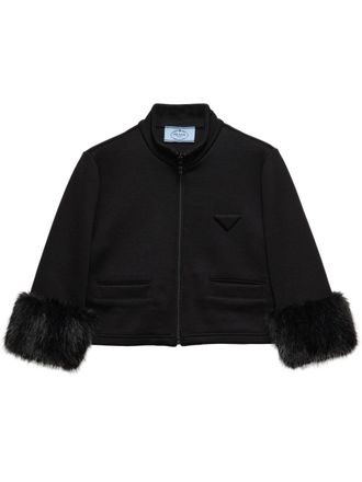 Prada Cropped sweater - Zwart