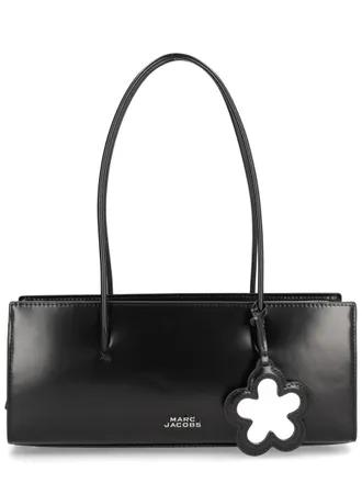 Marc Jacobs Womens Satchel Bag The Glam Mirror Black Leather Cow Shoulder