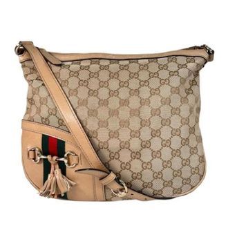 Gucci Pre-owned Vintage GG Canvas Shoulder Bag - Dames - Pre-owned - Beige - Maat: ONE Size