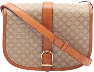 Celine Pre-owned Macadam Handbag - Dames - Vintage Schoudertas - Beige - ONE Size - Vintage