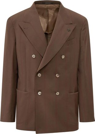 Gabriele Pasini Double-breasted Blazer - Heren - Blazers - Bruin - 2XL - Jassen