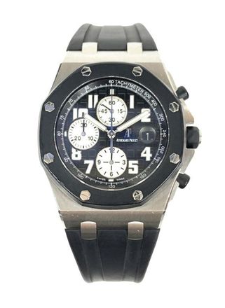 Audemars Piguet Pre-owned Audemars Piguet Royal Oak Offshore Chronograph Tachymeter Black Dial Mens Watch 25940SK.00.D002CA.03