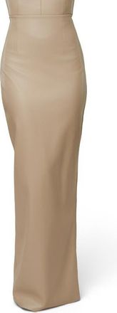 JLUXLABEL Ace Faux Leather Maxi Skirt in Beige at Nordstrom, Size X-Large