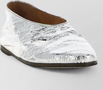 Mars&egrave;ll coltellaccio flat loafers round toe metallic