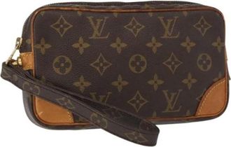 Louis Vuitton Pre-owned Clutches, female, Brown, Size: ONE SIZE Pre-owned Vintage Canvas Clutch