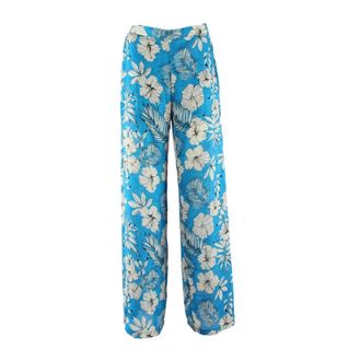 Pinko Jeans - Dames - Wijde Broeken - Blauw - S - Polyester - Broeken