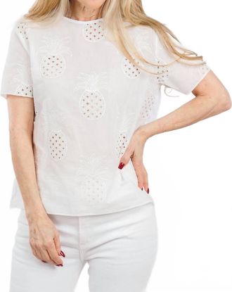 Vilagallo Pi&ntilde;a Bordada Tee In White