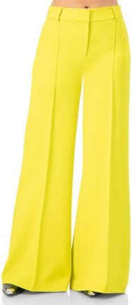 Ivonne Wide-Leg Trousers with Side Pockets in Green at Nordstrom, Size 4