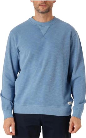 Scotch & Soda Hoodies & sweatvesten, Heren, Blauw, L, Blauw Gestreept Sweatshirt voor Heren