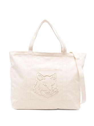 Maison Kitsun&eacute; Der Fuchskopf von Maison Kitsune Xl Canvas-Tasche