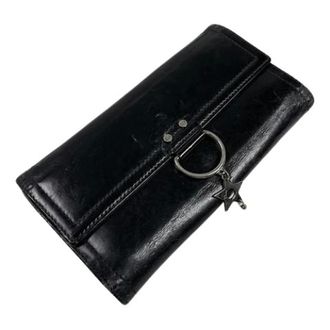 Dior Pre-owned Vintage Portemonnee - Dames - Pre-owned - Zwart - Maat: ONE Size Leer