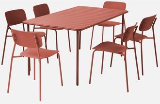 Sweeek Mesa De Jard&iacute;n De Metal + 6 Asientos