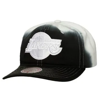Mitchell & Ness Mens Mitchell & Ness Black/White Los Angeles Lakers Dip Dye Pro Crown Adjustable Hat at Nordstrom