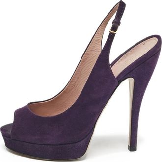 Gucci Sandali in pelle con tacco 140mm - Viola