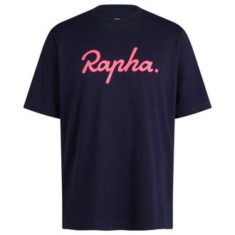 Rapha Cotton T-Shirt Large Logo T-Shirt f&uuml;r Herren | blau