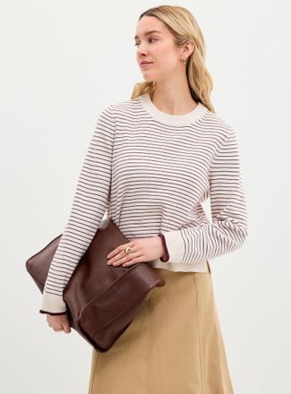 Part Two Womens Casual pinstriped sweater