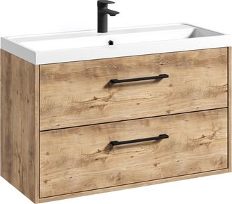 Badplaats Badplaats Mueble De Ba&ntilde;o Florence 01 80 X 40 Cm - Roble Casta&ntilde;o