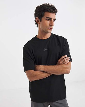 HUGO BOSS Relax Fit Logo T-Shirt - Black