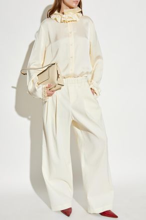 Jil Sander Ruffle Shirt, Womens, Yellow