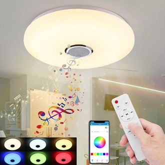 OEM L&aacute;mpara De Techo Led Regulable De 36 W Con Altavoz Bluetooth - Control Remoto Y Control Por Aplicaci&oacute;n - Cambio De Color Rgb - Para Cocina Y Sala De E