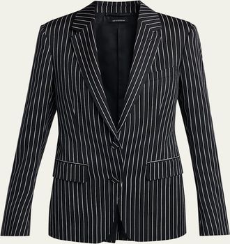 Tom Ford Pinstripe Wool Single-Breasted Blazer Jacket