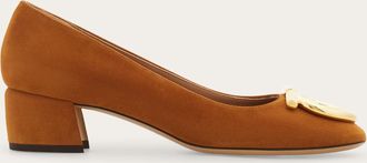 Ferragamo Donna D&eacute;collet&eacute; maxi Gancini Marrone Taglia 35.5