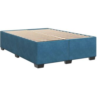 vidaXL Estructura De Cama De Terciopelo Azul 160x200 Cm Vidaxl