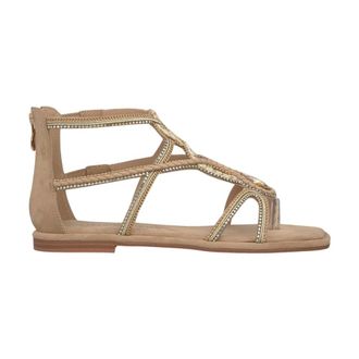 Alma En Pena Flat Interlocking Sandal - female - ALMA EN PENA - Flat Sandals - Beige - 6 UK - Shoes