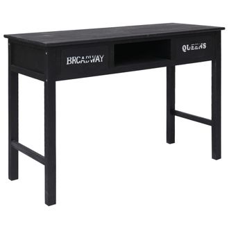 vidaXL Mesa Consola De Madera Negra 110x45x76 Cm Vidaxl