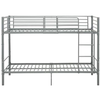 Berkfield Home Elegant Bunk Bed Grey Metal 90x200 cm