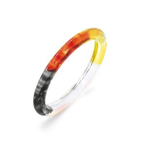 Gold & Honey Womens Tie Dye Slip On Lucite Bangle In Earth