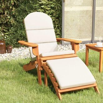 vidaXL vidaXL Sedia Adirondack Giardino con Poggiapiedi Legno Massello Acacia