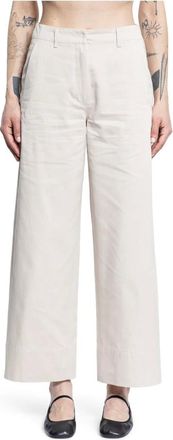 Max Mara Dames, Broeken, Beige, Maat: XS Katoen