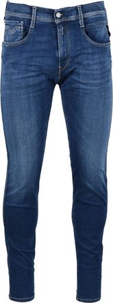 Replay Mens Hyperflex Slim Fit Jean Light Denim - Blue Cotton - Size 38W/32L