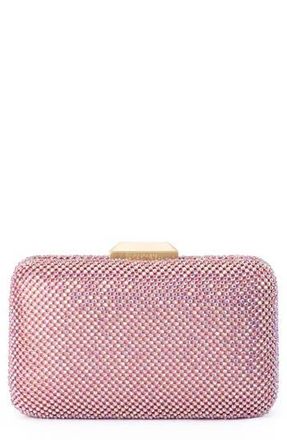 Olga Berg Ronny Crystal Mesh Frame Clutch in Pink at Nordstrom Rack