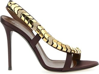 Giuseppe Zanotti Schoenen, Dames, Rood, 37 1/2 EU, Leer, Gz Dafne Sandalen