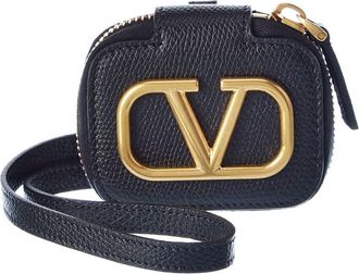 Valentino Vlogo Signature Leather Airpods Pouch