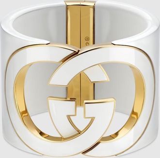 Gucci Interlocking Cuff Bracelet, Gold-toned metal, Gold-toned metal