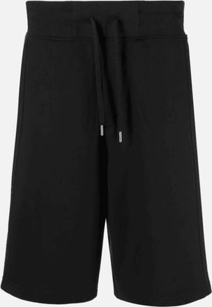 Versace Mens Cotton Metal Logo Oversized Fit Black Shorts - Size: 37/36/32