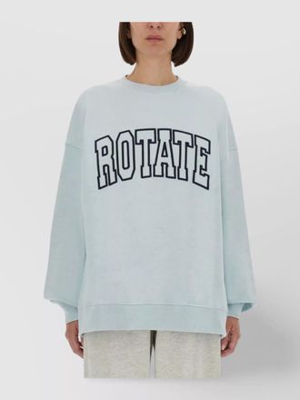 Rotate logo-print cotton sweatshirt